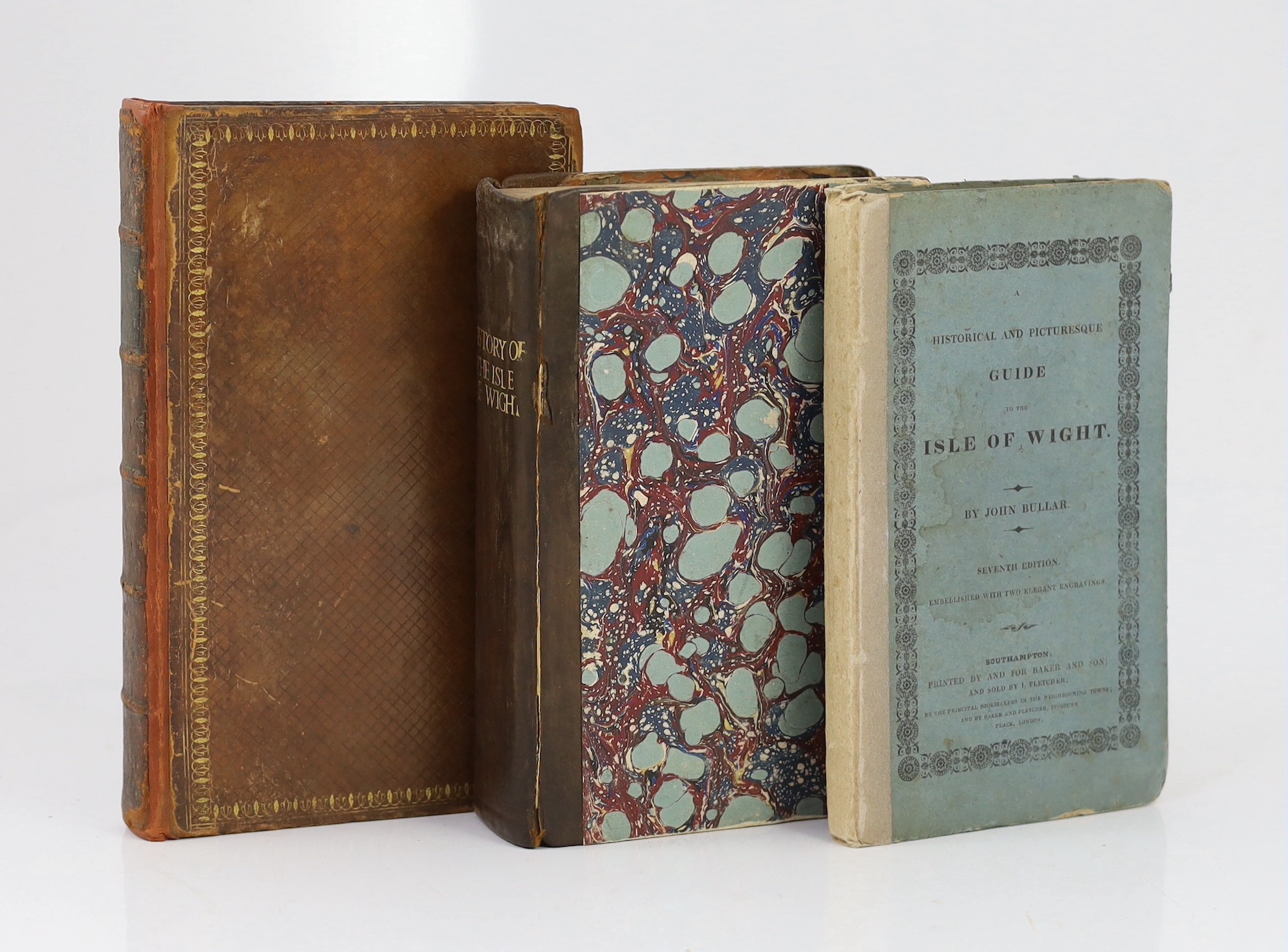 ISLE OF WIGHT: Bullar, John - A Historical and Picturesque Guide to the Isle of Wight. 7th edition. 2 plates; original printed boards, uncut, 12mo. Southampton, 1827; (Albin, John) - A New, Correct, and Much-Improved His